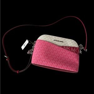 Michael Kors Pink and Cream Crossbody Bag